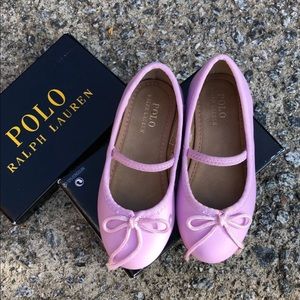 Polo Ralph Lauren toddler girl shoes in purple.